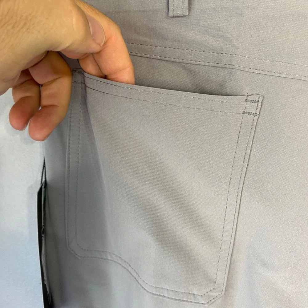 Walter Hagen Mens Perfect 11 Golf Pants Mid Grey 34x34 5-Pocket Stretch New